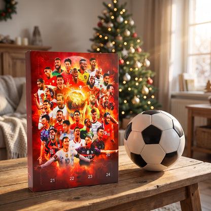 BootBox Soccer Advent Calendar under Christmas tree lifestyle shot